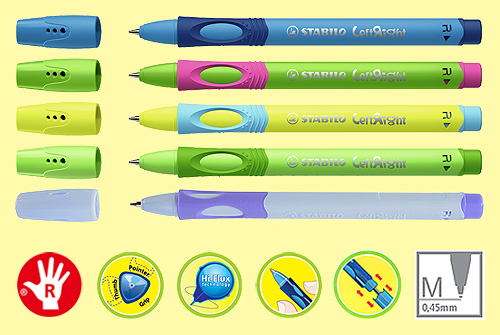 Шариковые ручки из серии Stabilo LeftRight для правшей для обучения письму